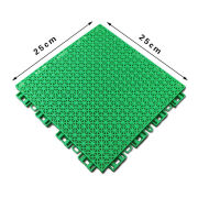 旭杉斯嘉际地板篮球场幼儿园户外操场室外防滑橡胶跑道塑料网格拼装地垫 双米格绿色
