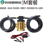 科铂汽车货车12V24V油泵油箱抽油泵自吸式电动抽油泵汽油柴油水泵防爆 12伏电瓶夹M套餐(金色)