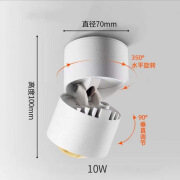 千家明装射灯日不落夕阳洗墙可调角度家用客厅玄关商铺照明装饰氛 A款直径70mm10W 夕阳红