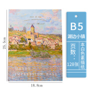 加厚素描本美术生专用空白图画本速写本子专用绘画涂鸦画画白纸本 金谷白纸本B5莫奈印象-湖边小镇 无规格