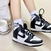 耐克（NIKE）女鞋运动鞋 春季新款 Dunk High 高帮复古耐磨熊猫黑白休闲板鞋尾货撤柜 36