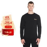 莫斯奇诺（moschino）男士logo印花 宽松休闲 长袖T恤 A1803 8107 黑色 M