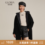 歌莉娅Gloria/歌莉娅   羊毛呢大衣配送鹅绒马甲  11NJ6N330 00B黑色 L