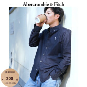 ABERCROMBIE & FITCH男装 24春款美式经典小麋鹿通勤牛津长袖衬衫 KI125-4007 海军蓝 M (180/100A)