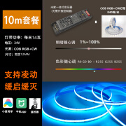 米家智能RGBCW七彩色无极调光cob灯带客厅低压氛围灯双眼皮线型灯 米家10米套装（七彩+白+暖+中性