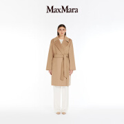 MaxMara 2024秋冬新品女装绵羊毛长袍大衣6016094106 驼色 34