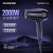 RUNWE朗威理发店大功率业吹风机蓝光冷热发廊小家电京选新款 黑色