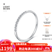 小白光（light mark） 18K金钻石戒指情侣对排戒求婚培育钻礼物送女友 【5号排戒】钻石10分+18K金