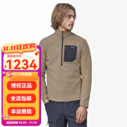 PATAGONIA男士R1 Air Zip-Neck半拉链套头抓绒衫秋冬保暖 巴塔哥尼亚40245 ORTN浅褐色 L