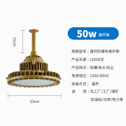 华荣防爆灯led仓库厂房粉尘化工车间防水吊杆装100w200w应急三防 50w工程款-直杆装-EX防爆证书