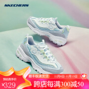 斯凯奇Skechers斯凯奇女鞋小冰熊春季新款拼色小清新老爹鞋舒适休闲鞋 薄荷气泡冰/LTBL 35.5