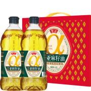 鲁花亚麻籽油礼盒1.6L*2 食用油 物理压榨粮油节日员工礼品团购 鲁花亚麻籽油简装礼盒 1.6L X2