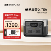 ECOFLOW正浩睿2Max户外电源移动快充500W 220V自驾露营车载应急电源备用蓄电池0.5度电