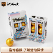 VOLVIK 沃维克高尔夫球三层球彩球珠光比赛用球 三层球 黄色 12粒装