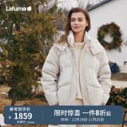 LAFUMA乐飞叶户外羽绒服女 冬季650蓬鹅绒时尚休闲宽松外套 LFJU4DH62 杏仁白PW 165/84A（38）