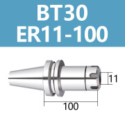 固瑞克BT40加工中心高精度ER25 32 40 筒夹刀柄动平衡BT30夹头数控刀柄 BT30-ER11-100