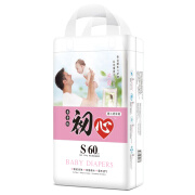 爸爸的初心婴儿纸尿裤超薄透气男女宝通用尿不湿 S-60片（4-8kg)