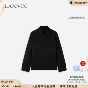 浪凡（LANVIN）官方 2024男士纯色简约外套 黑色 52