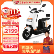 五星钻豹电动车60V20AH电动摩托车外卖电瓶车1200W大功率新款牛系电摩 N3 凝雪白/钢琴黑/合金白