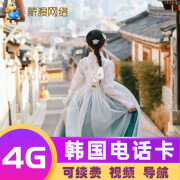 韩国电话卡手机上网卡可选4/5/7/10天无限5G/4G高速流量旅游sim卡 4天1GB(每天)4G流量送卡针可充值