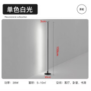 千家落地灯led客厅灯现代简约时尚北欧卧室创意loft公寓店灯具灯 150*3CM-白光-黑框