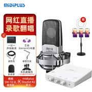 midiplus Routist R2 GEN II声卡迷笛外置电脑手机OTG直播设备全套唱歌录音抖音陪玩专用 声卡+得胜SM18EL电容麦 1对1精调