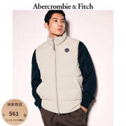 ABERCROMBIE & FITCH男装 24秋冬新款保暖黑色绗缝抗风抗水羽绒马甲外套KI132-4152 浅燕麦色 S (175/92A)