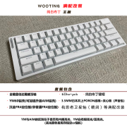 wooting【顺丰空运次日达】wooting60he+twohe国内质保驱动教学无畏契约 满改60he+ 纯白布丁当天发