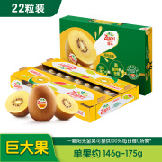 佳沛（zespri）新果预售 新西兰阳光金奇异果巨大果22个原箱装单果重约146-175g 