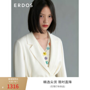 ERDOS 春夏高腰版型三醋酸职场女西装外套 冰川白 155/80A/S