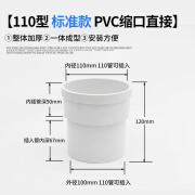 八鹰50/75/110PVC内外插直接大小延长接头排水下水管缩口内插承插接头 110内外插直接【标准款】