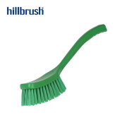 hillbrush英国  FDA/EU认证绿色树脂封装防掉毛长柄手刷 硬刷毛  D9GRES