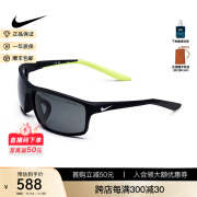 NIKE【太阳镜】耐克户外运动方形情侣款眼镜黑色墨镜 010黑色 DV3776-010-C3