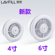 劳芳LAVFILL新款橱窗玻璃孔浴室墙洞圆形换气排风扇4寸100 6寸150 6寸 开洞直径150-160