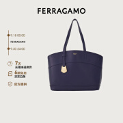 菲拉格慕（Ferragamo）女蓝色购物袋小号0770618礼物送女友