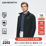 ASHWORTH【防风】雅狮威秋季新款多功能可拆连帽休闲外套风衣男士夹克 A-黑色 S