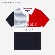 Tommy Hilfiger汤米童装儿童官方正品夏季男童Polo衫中大童拼色短袖休闲舒适