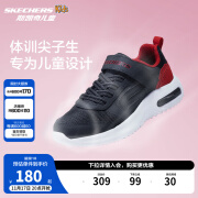 Skechers斯凯奇男童鞋儿童运动鞋秋季减震耐磨中大童休闲跑步鞋403732L 403723L-炭灰色/红色/CCRD 37码