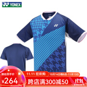 YONEX 尤尼克斯羽毛球服yy男女速干T恤专业比赛训练健身跑步运动短袖秋 110282BCR 牛仔藏青（男款） M