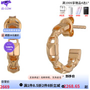 迈克·科尔斯（MICHAEL KORS）MICHAEL KORS 女士金属镀银Mercer Link迷你圈形耳环镂空设计 Ros  Size