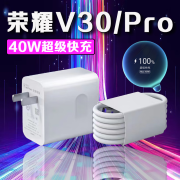 原装适用荣耀V30充电器40W瓦超级快充荣耀V30Pro手机充电器华为荣耀v30充电头honorV3 荣耀V30/Pro【40W快充头】单个头