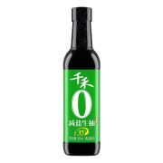 千禾零添加减盐35%特级生抽500ml/瓶粮食酿造酱油家用炒菜调味料 1瓶