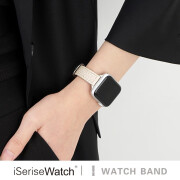 iSeriseWatchapple watch表带9代女士皮质iWatch10小香风编织表带复古多巴胺柔软ins风格子苹果手表表带8 白色格纹 42MM(10代)配壳膜