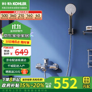 科勒（KOHLER）挂墙式淋浴花洒套装浴缸龙头家用手持花洒淋浴器 28580 带下出水