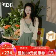 DKDK连体泳衣女保守2024新款长袖高级感显瘦微胖女孩遮肉泡温泉 L