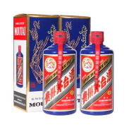 茅台（MOUTAI）贵州茅台 53度飞天茅台颜色系列 蓝色(蓝茅)酱香型白酒 53度500mL2瓶蓝色茅台(享礼袋)