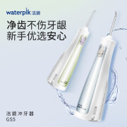 洁碧 WATERPIK便携式电动冲牙器水牙线清洁口腔洗牙器去牙结石洁牙实用手持防水 便携式GS5 绿色 2支喷头 包装微瑕