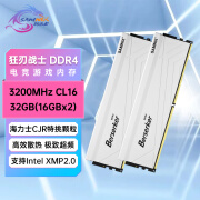 新乐士（SAMNIX）台式机内存条 32GB(16GBx2)DDR4 3200MHz C16 白色 海力士CJR 狂刃战士电竞游戏