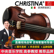 克莉丝蒂娜（Christina）欧洲原装进口手工小提琴EU2000B专业考级演奏成人学生初学入门 4/4适合身高155厘米以上