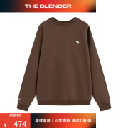 The Blender【新品】秋冬logo立体刺绣圆领宽松卫衣 深棕色 M